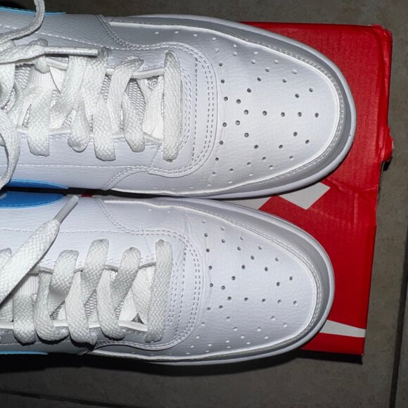 Nike Men’s Court Vision Low Casual Sneakers 11 Worn for 3 hours ONLY! White Blue main image 5
